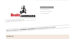 Desktop Screenshot of droitscommuns.org